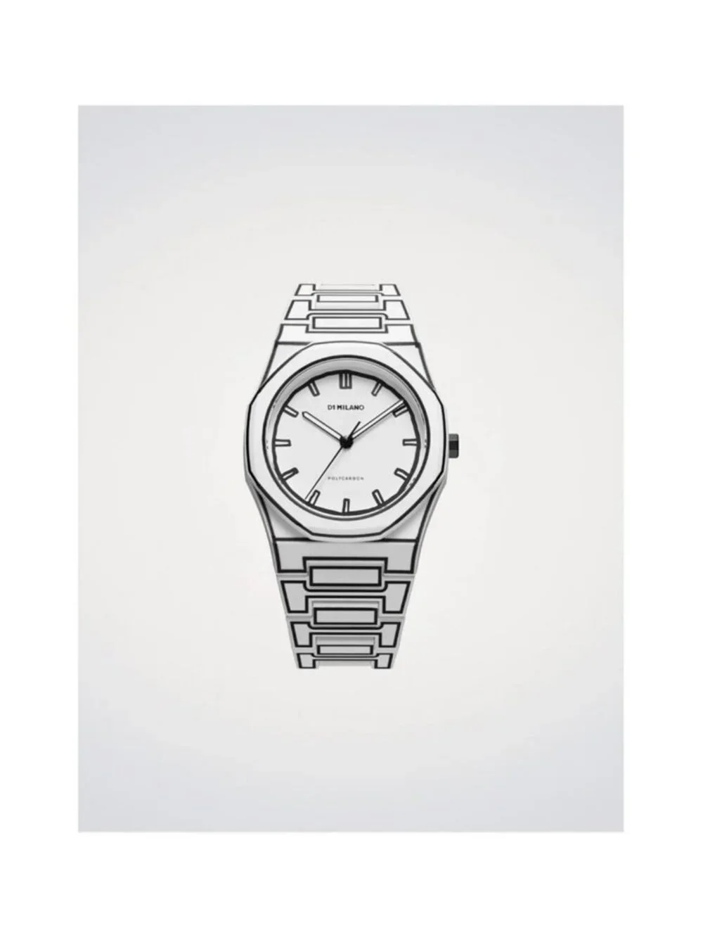NWT D1 Milano Core Quartz White Dial Men's Watch